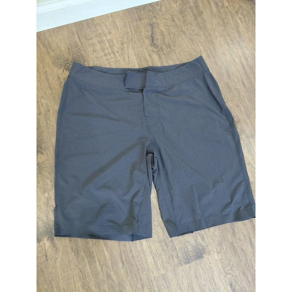 Lululemon Black  Gray Unlined Hook And Loop Closure Boardshort Size 34 checkered